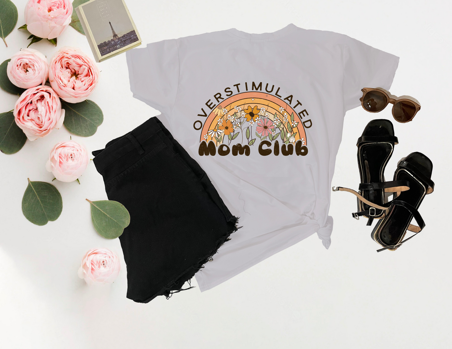 Overstimulated Mom Club Tee – Funny & Relatable Shirt for Exhausted Moms