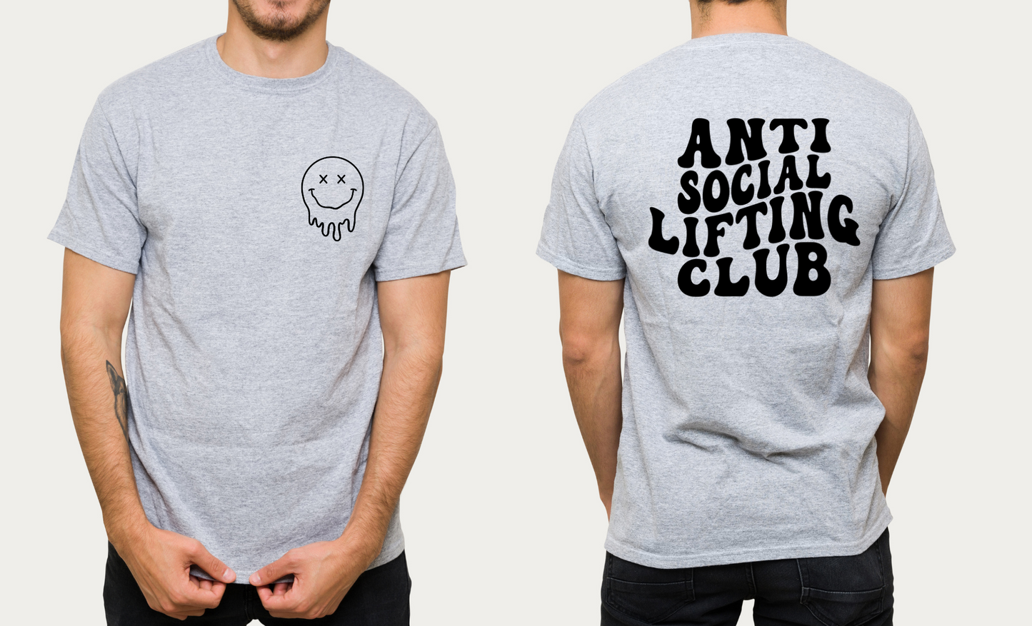 Anti-Social Lifting Club Tee – Funny Gym Shirt for Fitness Lovers