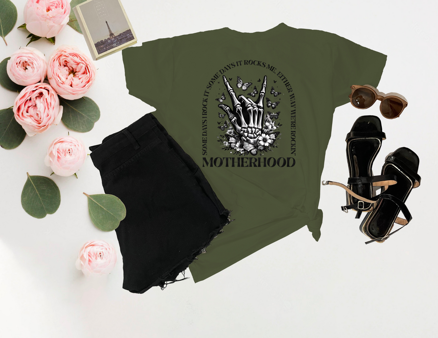 Rockin' Motherhood Tee – Funny & Relatable Shirt for Moms