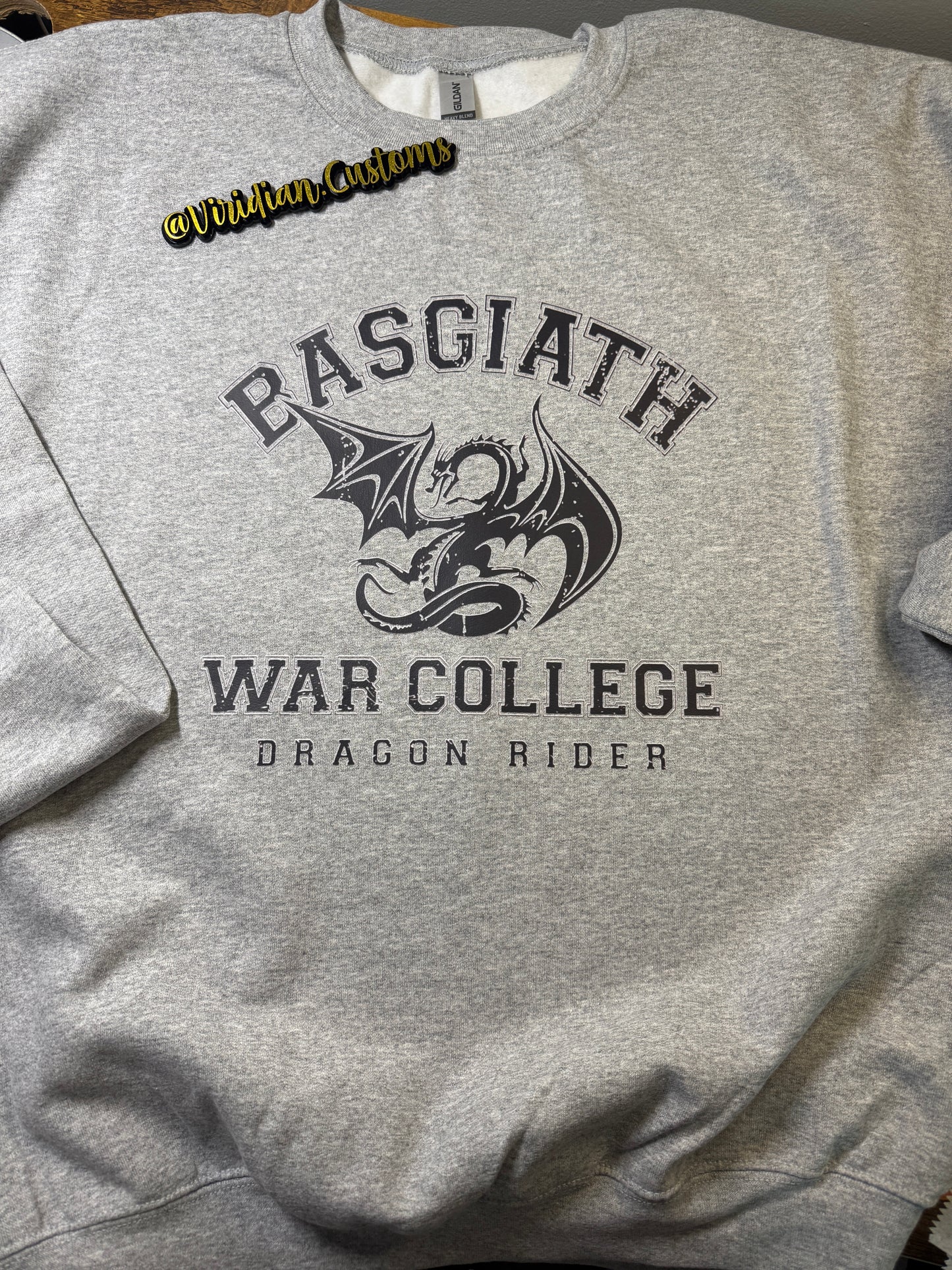 Basgiath War College Crewneck Sweatshirt – Fourth Wing Inspired Dragon Rider Pullover