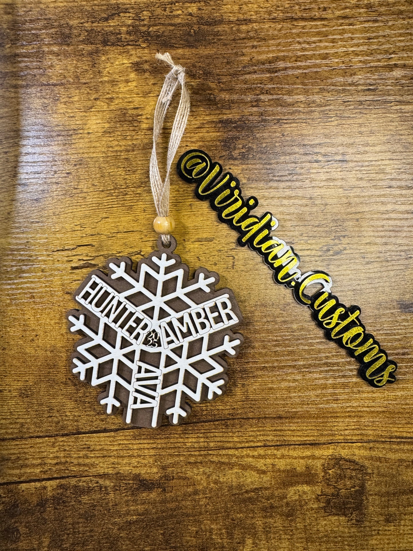 Personalized Family Snowflake Ornament – Custom Name Christmas Ornament 2025