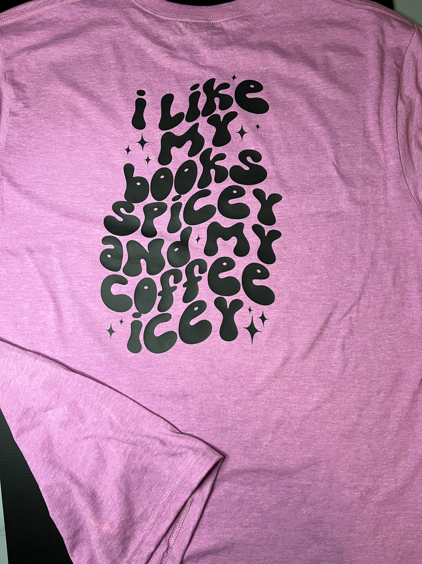 Spicey Books and Icey Coffee Tee – Fun Shirt for Book and Coffee Lovers