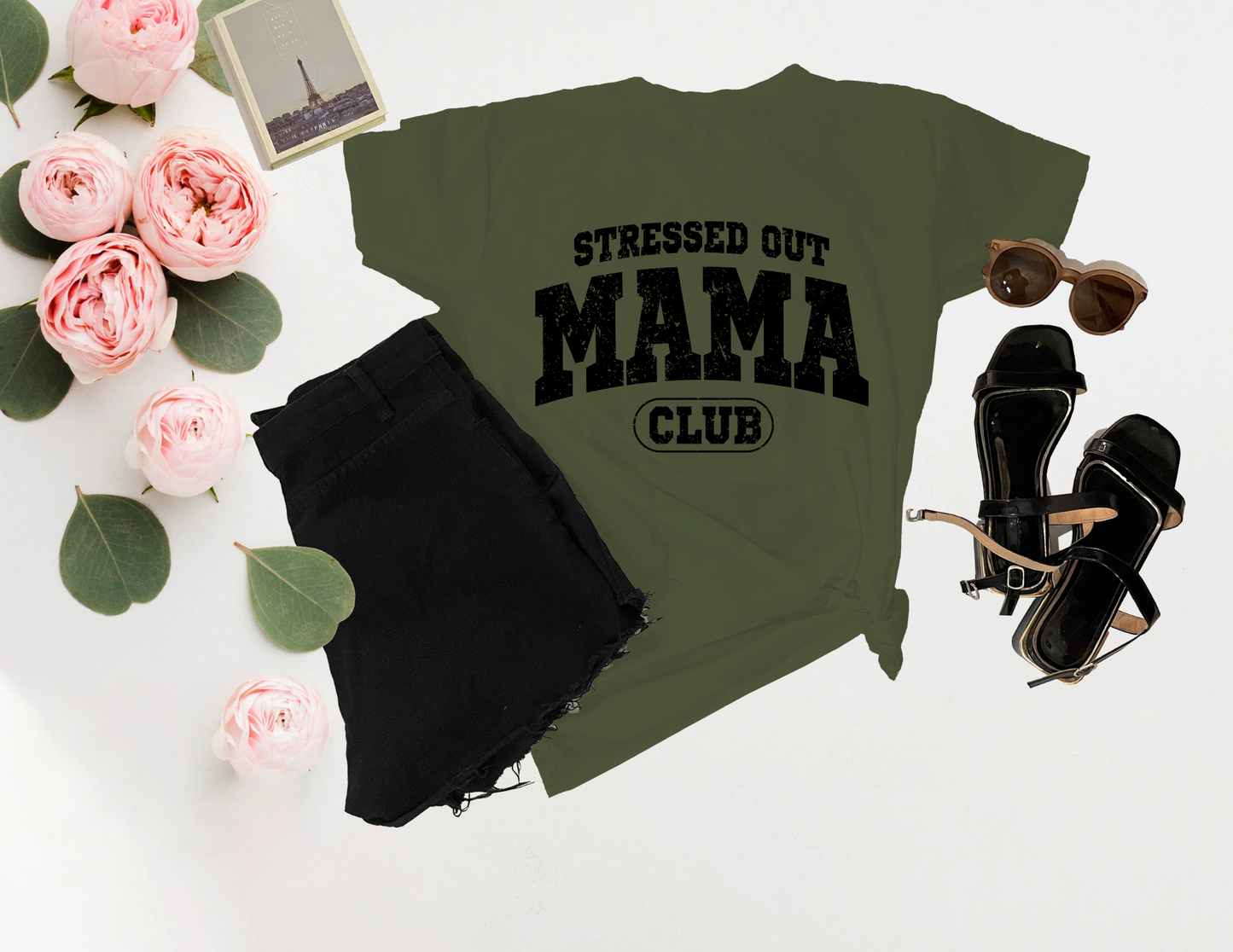 Stressed Out Mama Club Tee – Relatable Shirt for Busy Moms