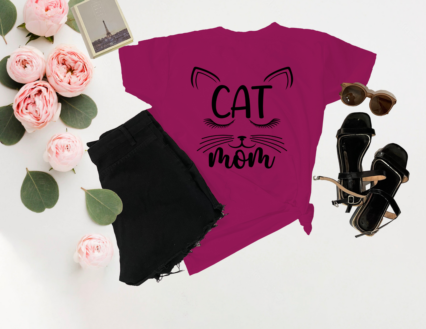 Cat Mom Tee- Cute and Cozy Shirt for Cat Lovers- Unisex Tee