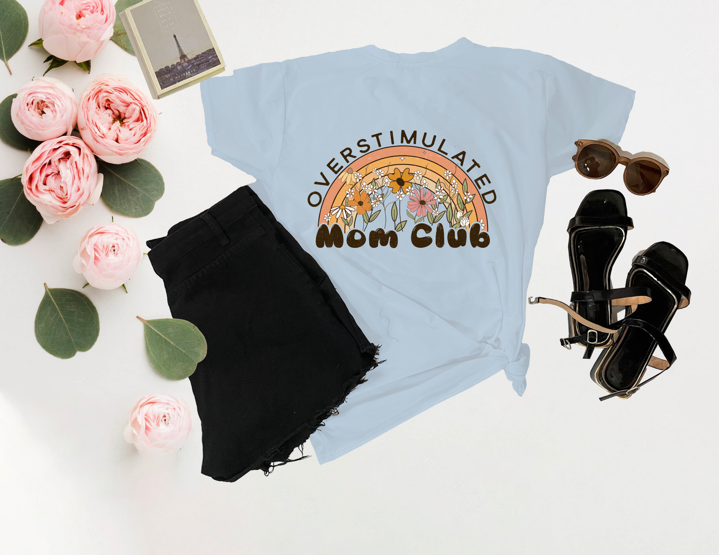 Overstimulated Mom Club Tee – Funny & Relatable Shirt for Exhausted Moms