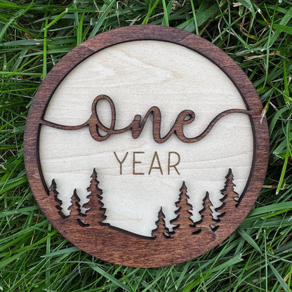 First Year Milestone Tiles - Outdoor Theme