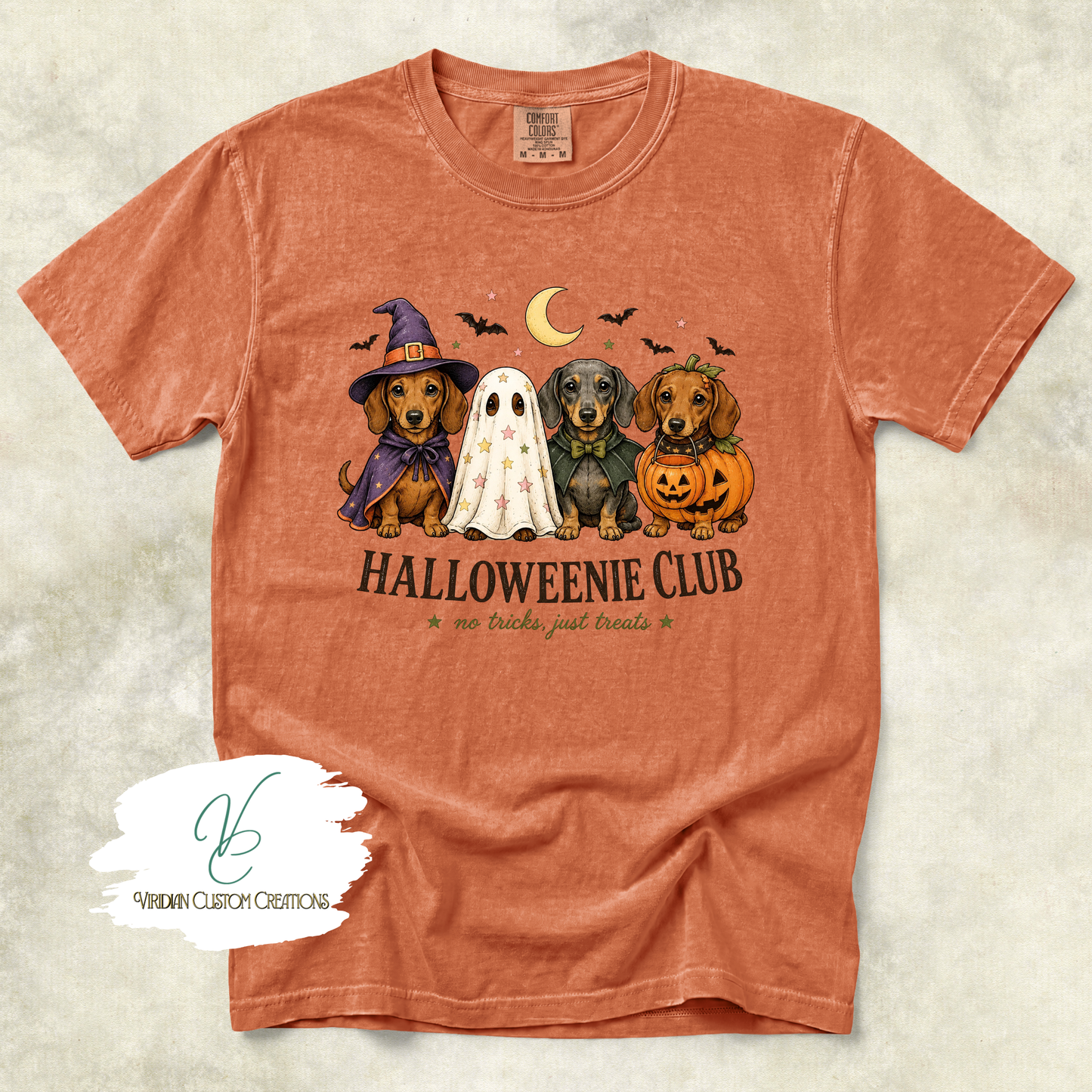Halloweenie Club- Dachshund Halloween - Comfort Colors Unisex Tee