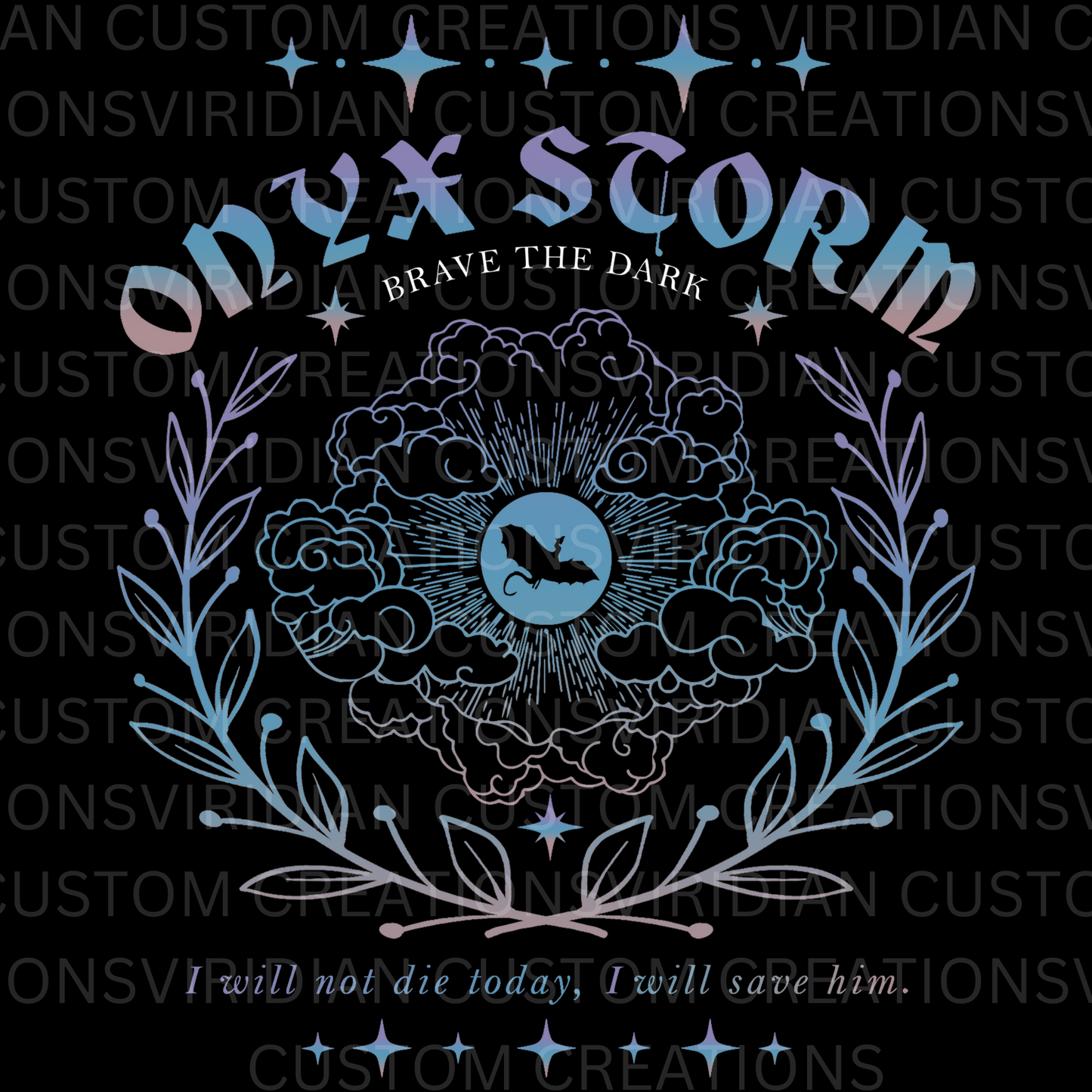 Onyx Storm Crewneck Sweatshirt or T-Shirt – Fourth Wing Book Series Inspired Apparel