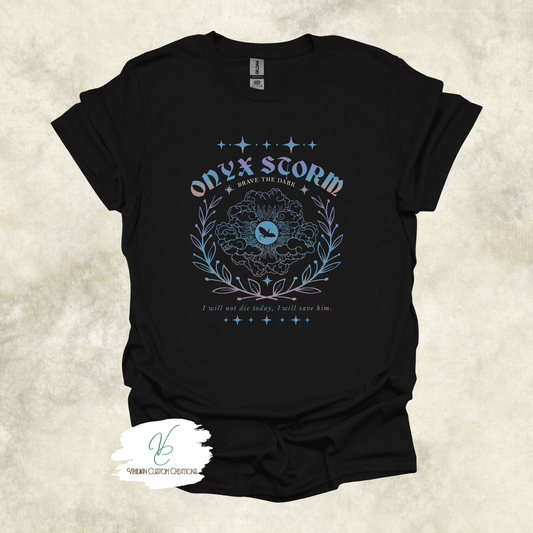 Onyx Storm Crewneck Sweatshirt or T-Shirt – Fourth Wing Book Series Inspired Apparel