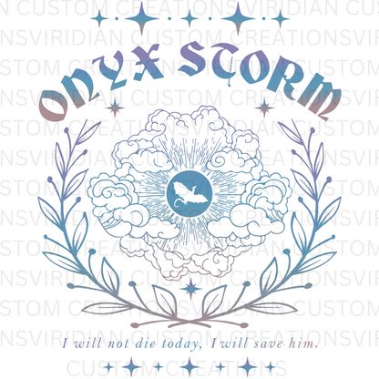 Onyx Storm Crewneck Sweatshirt or T-Shirt – Fourth Wing Book Series Inspired Apparel