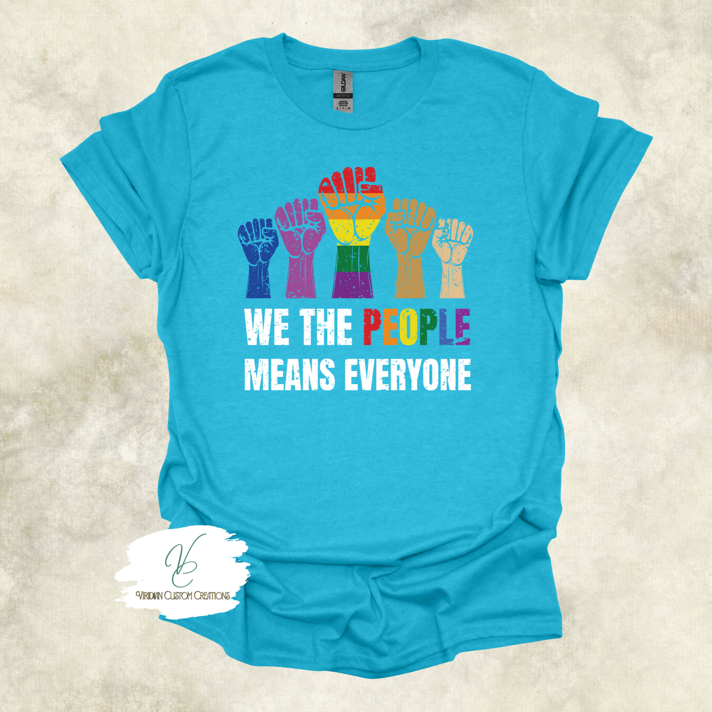 “We The People Means Everyone” LGBTQ+ Unity- Unisex Adult Tee