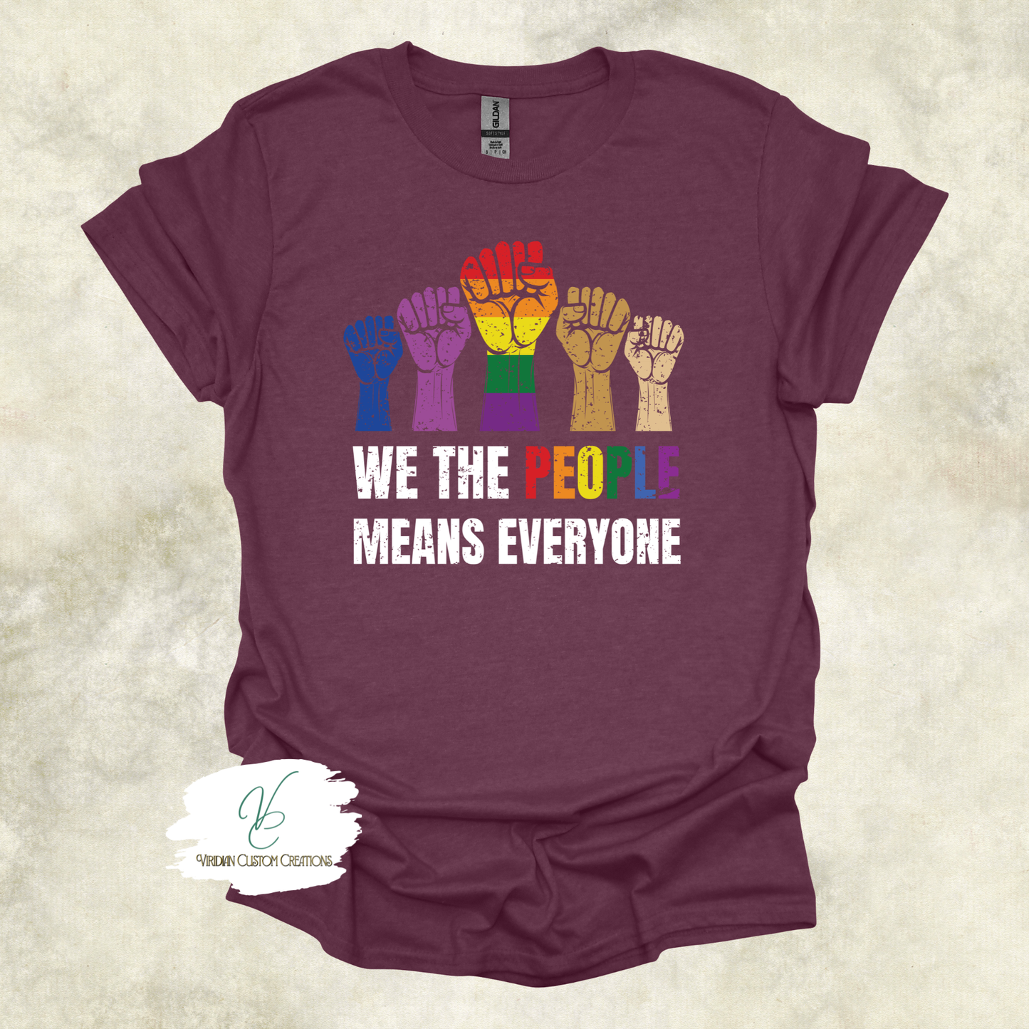 “We The People Means Everyone” LGBTQ+ Unity- Unisex Adult Tee