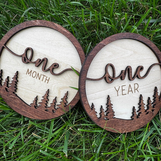 First Year Milestone Tiles - Outdoor Theme