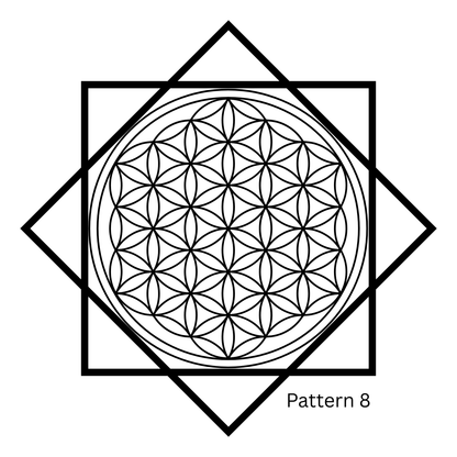 Flowstar Earrings – Hand-Painted, Laser-Cut Wood with Resin Finish