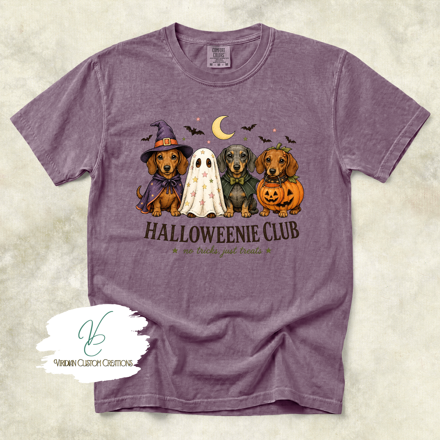 Halloweenie Club- Dachshund Halloween - Comfort Colors Unisex Tee