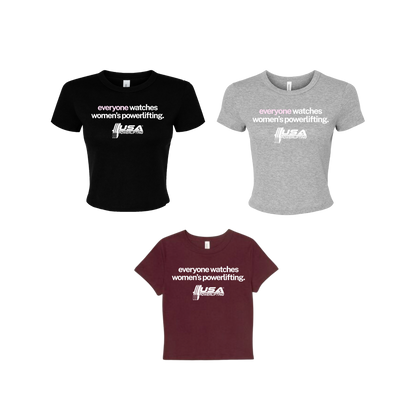 Everyone Watches Crop Tee (Minimal Design)