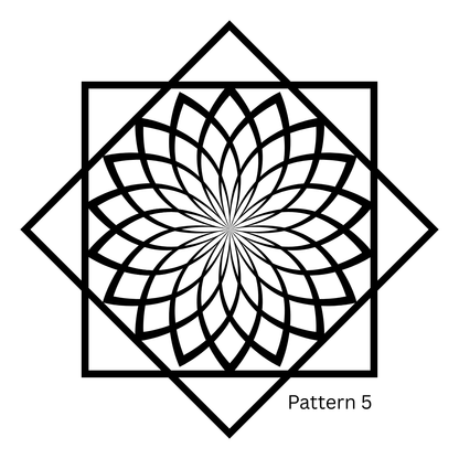 Flowstar Earrings – Hand-Painted, Laser-Cut Wood with Resin Finish