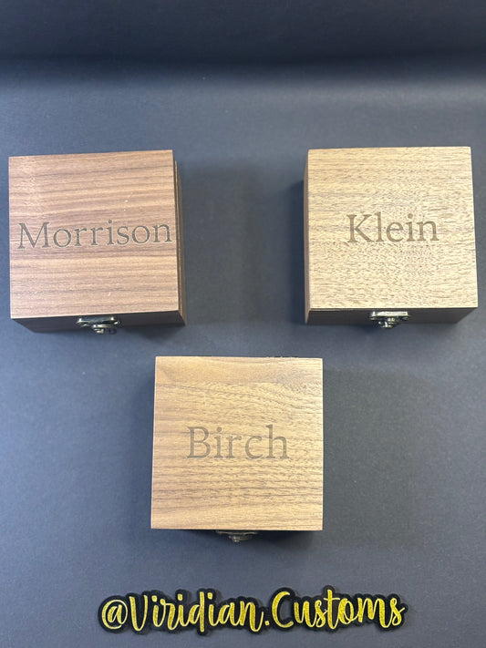 Personalized Groomsmen Watch Box or Cufflink Box – Custom Name & Date – Rustic Wooden Keepsake for Best Man, Groomsman, Father of the Bride/Groom, Brother of the Bride/Groom