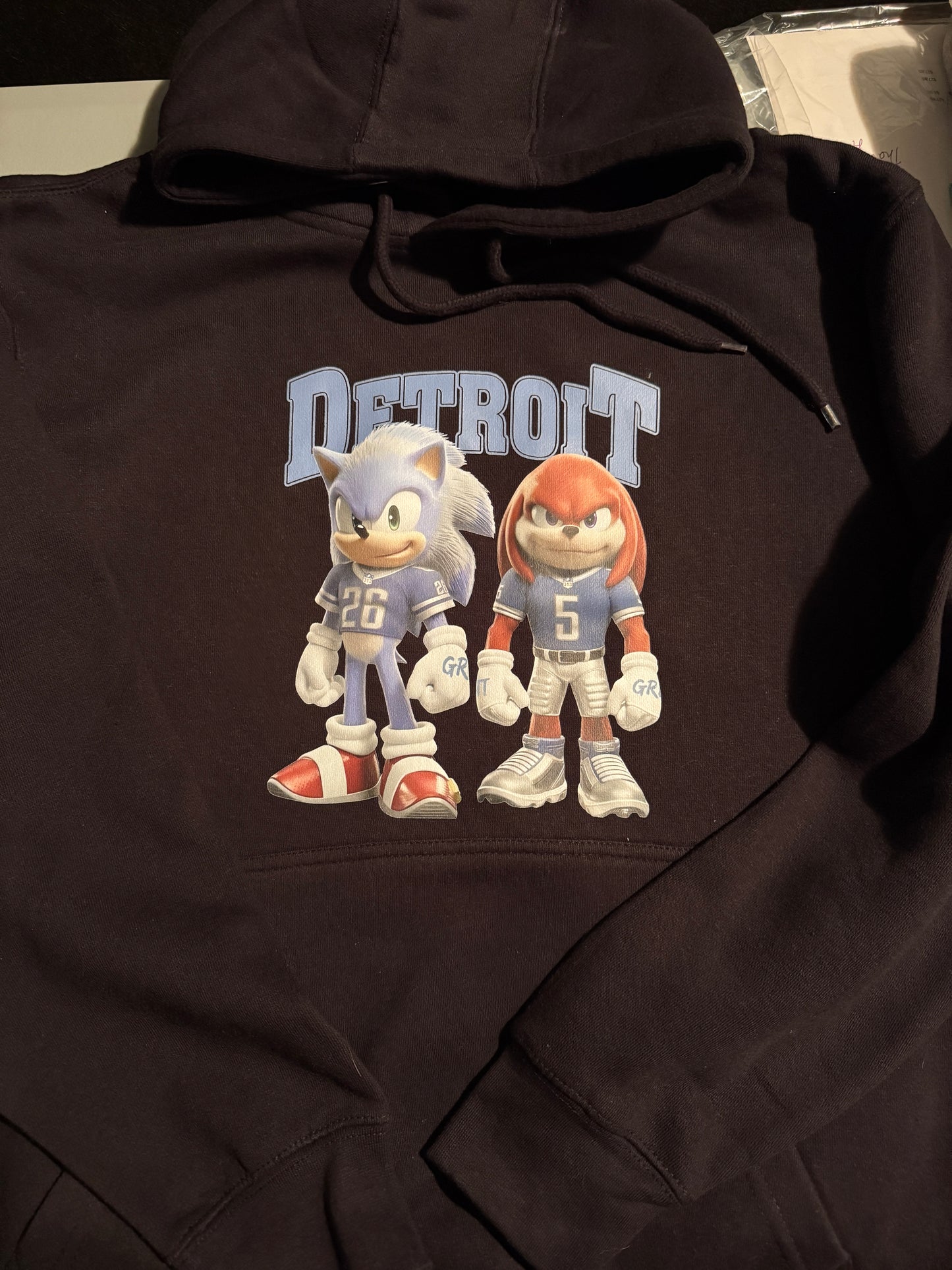 Detroit Lions Football- Sonic and Knuckles- Unisex Adult Tee