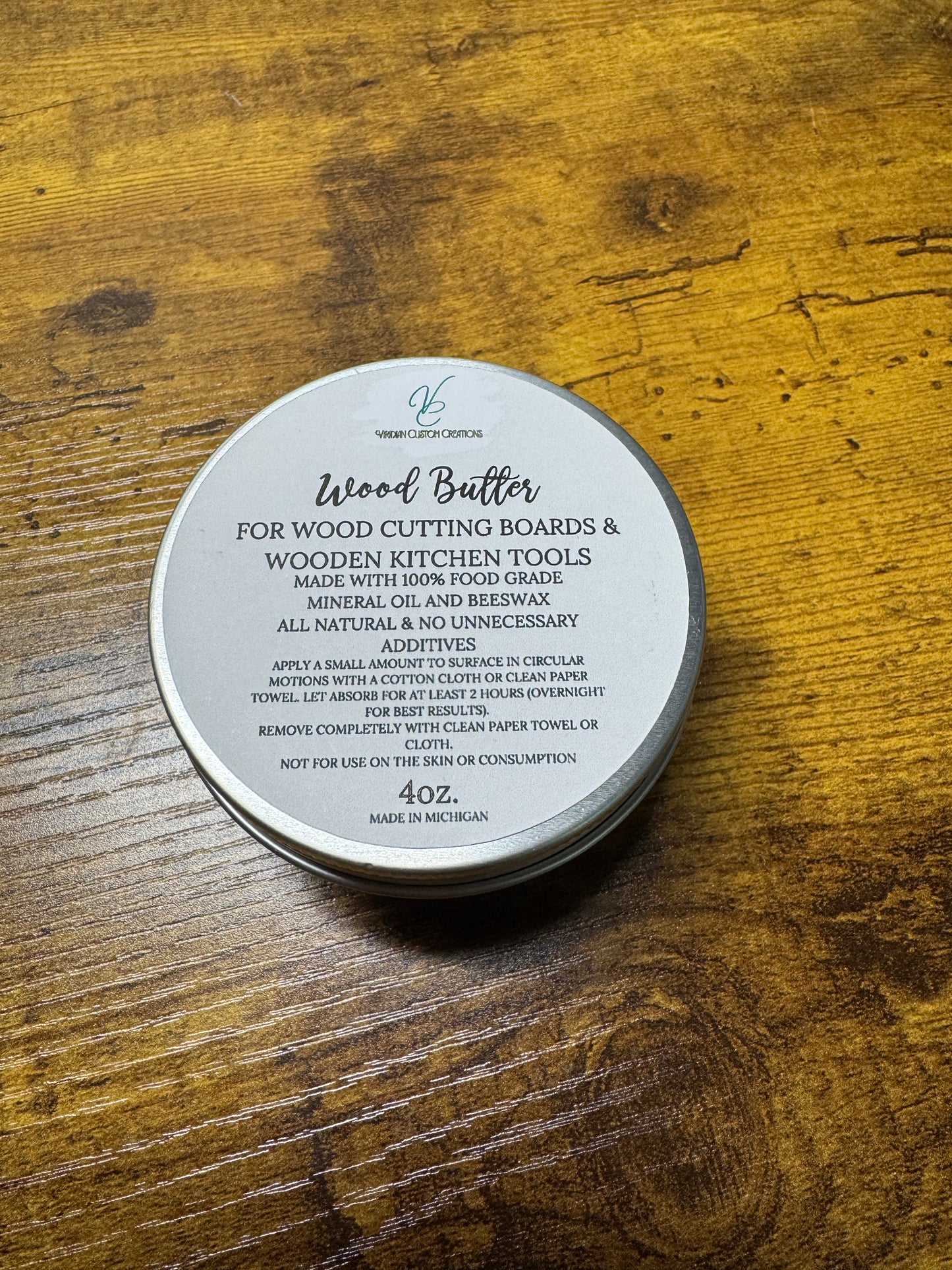 Wood Butter – All-Natural Conditioner for Cutting Boards, Butcher Blocks & Wooden Utensils