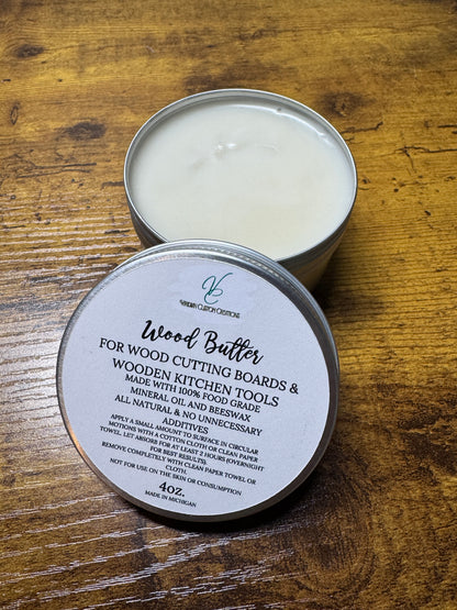 Wood Butter – All-Natural Conditioner for Cutting Boards, Butcher Blocks & Wooden Utensils