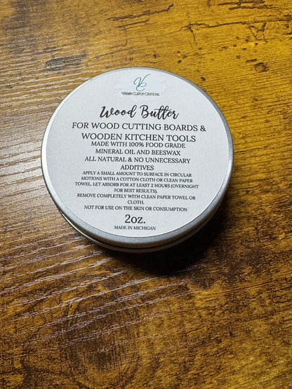 Wood Butter – All-Natural Conditioner for Cutting Boards, Butcher Blocks & Wooden Utensils