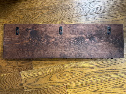 Custom Dog Leash Holder with Paw Prints – Wall-Mounted Leash Rack with Hooks | Personalized Pet Organizer