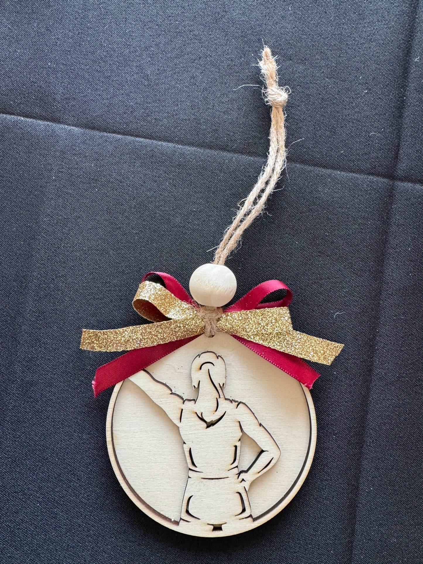 Custom Cheer Ornament – Personalized Athlete or Coach Name & Year