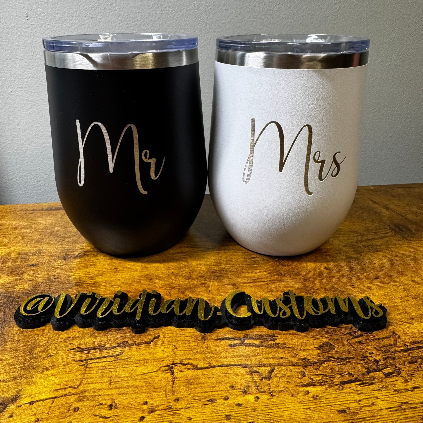 Mr and Mrs Wine Tumblers