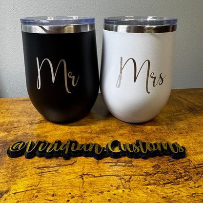 Mr and Mrs Wine Tumblers