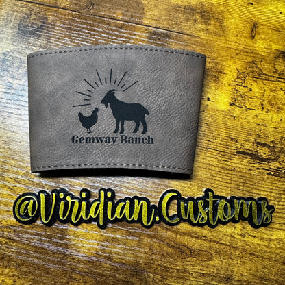 Leather Coffee Sleeve- Custom