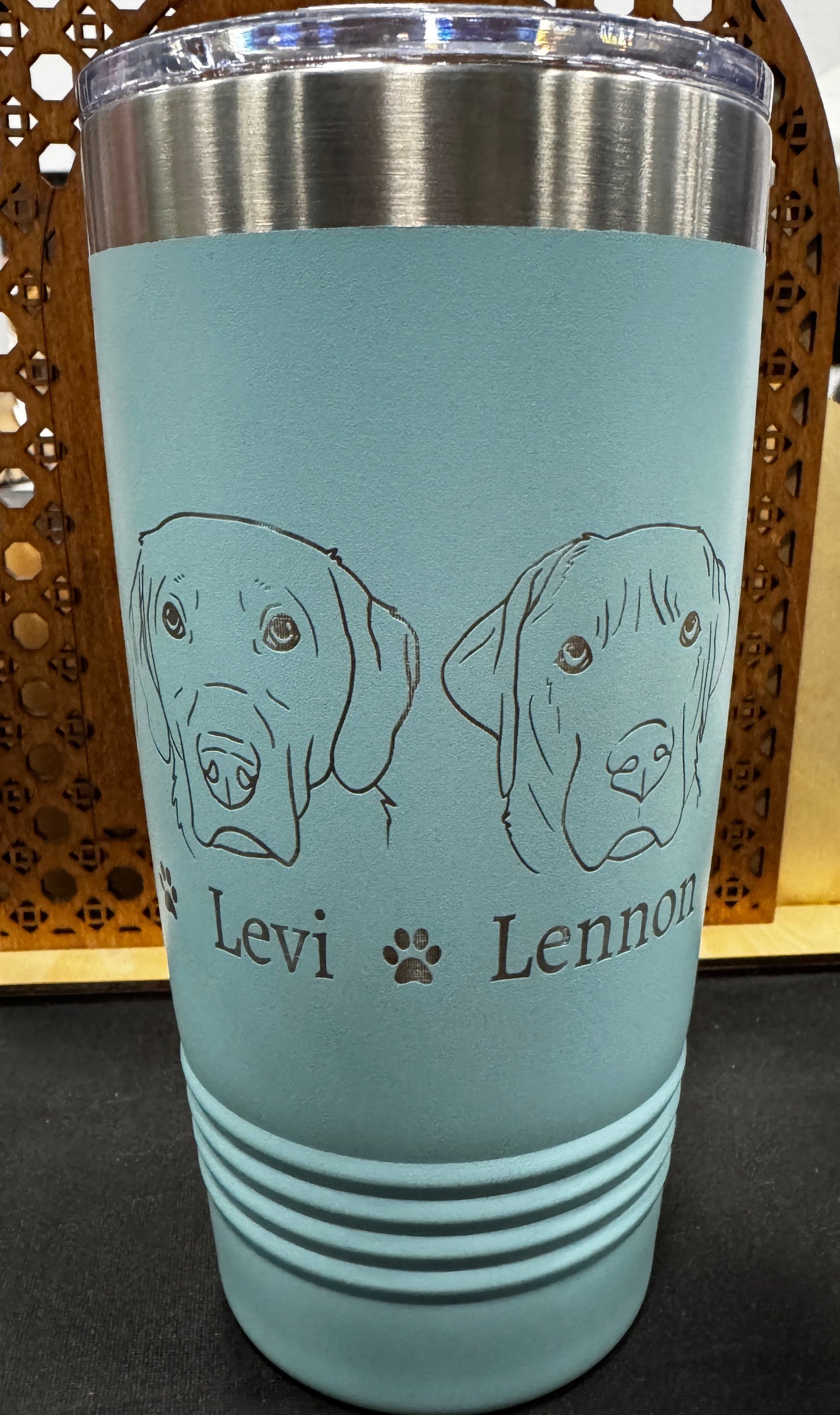 Custom Pet Line Portrait Tumbler