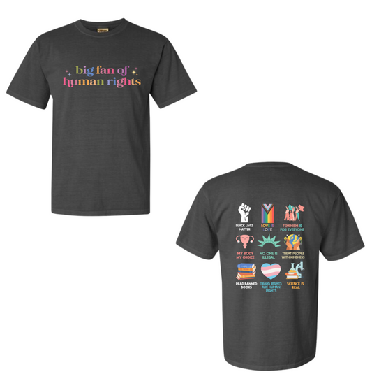 Big Fan of Human Rights T-Shirt | Unisex Comfort Colors Tee