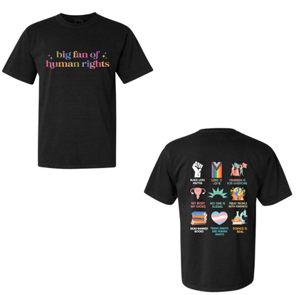 Big Fan of Human Rights T-Shirt | Unisex Comfort Colors Tee