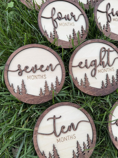 First Year Milestone Tiles - Outdoor Theme