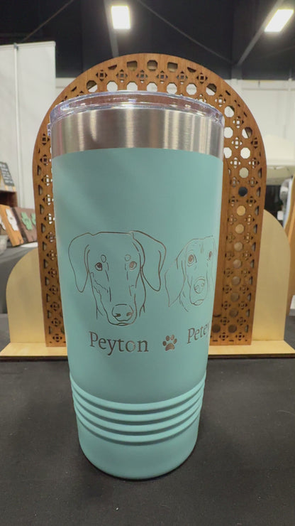 Custom Pet Line Portrait Tumbler