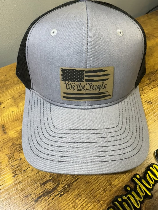 Custom Patriotic American Flag Trucker Hat - "We the People" Edition